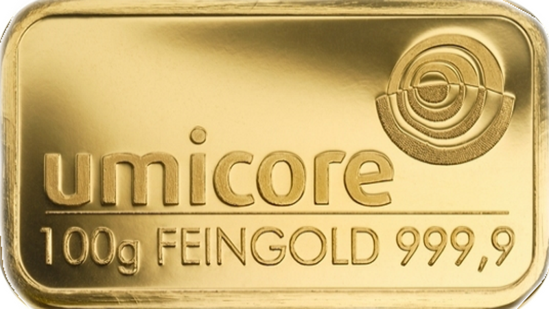 Feingoldbarren 100 Gramm